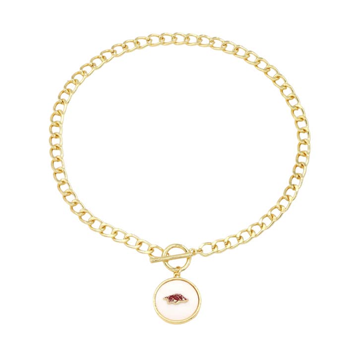 Arkansas Logo Necklace for wholesale by Brianna Cannon