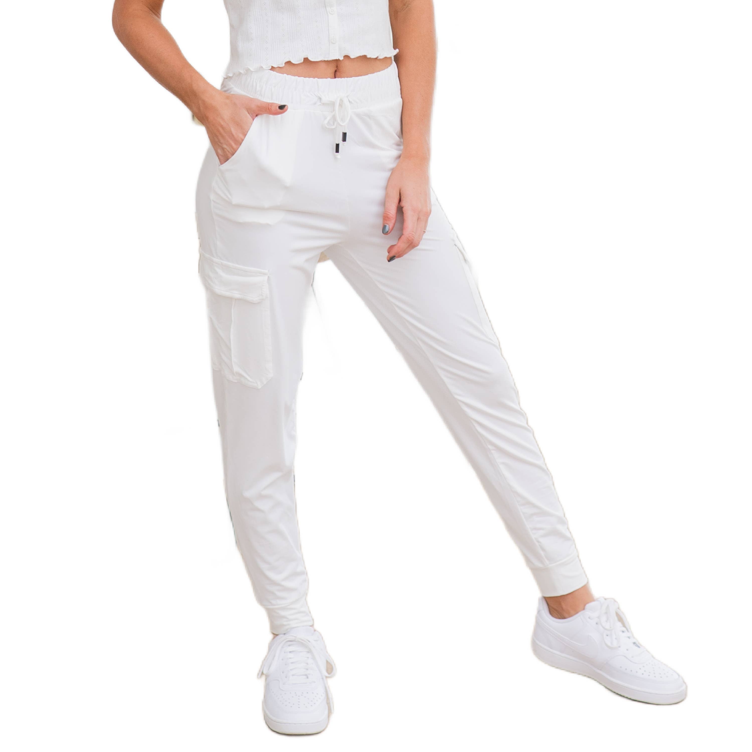 Truly Contagious - Wholesale Lounge Sweatpants/Joggers - Women's - Ultra Soft Joggers w/ Cargo Pocket | S-XL Sizes( CJK01/CA50010