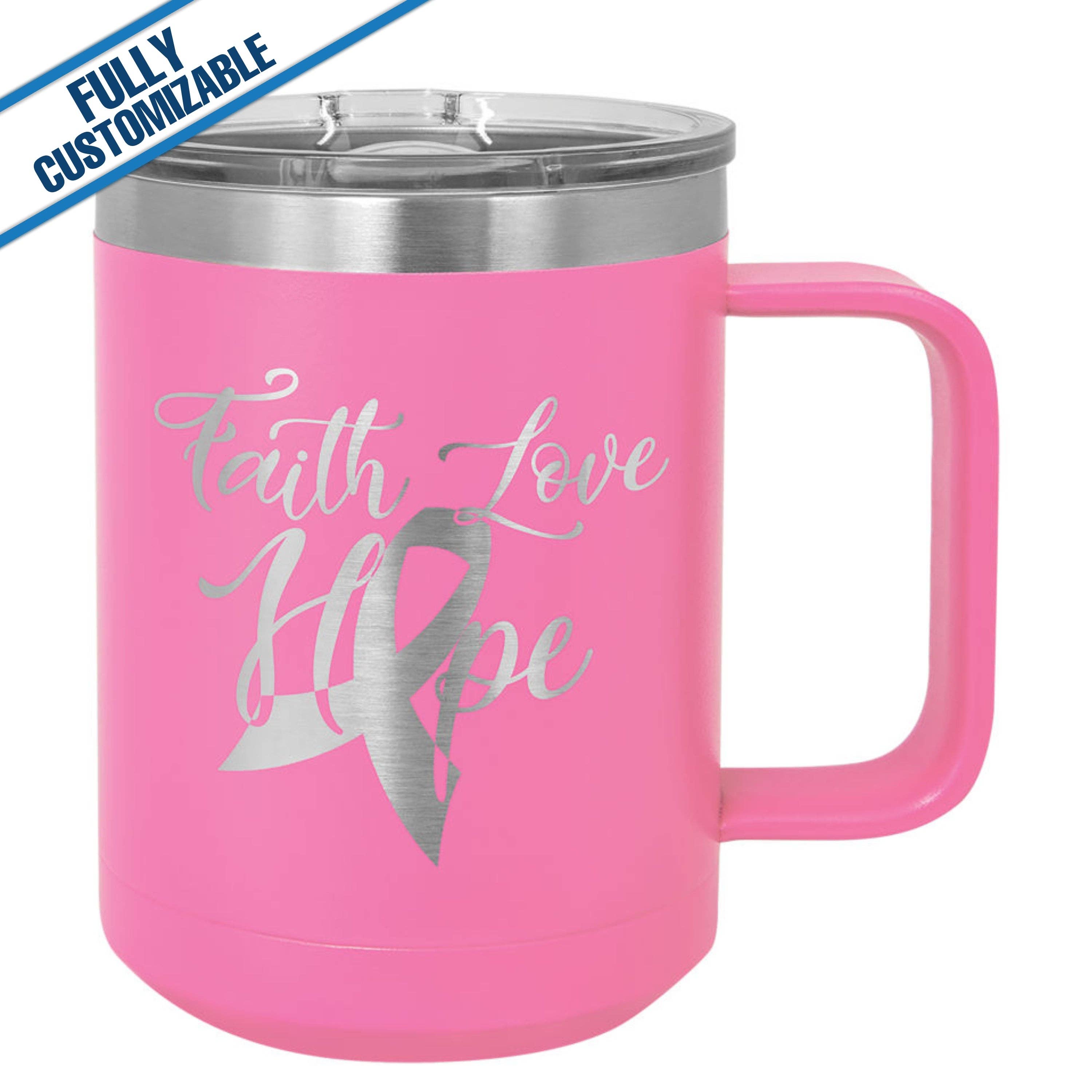 GiftWorksPlus - Vente Gourde/bouteille isotherme - 15 oz. Mug de voyage gravé entièrement personnalisable4