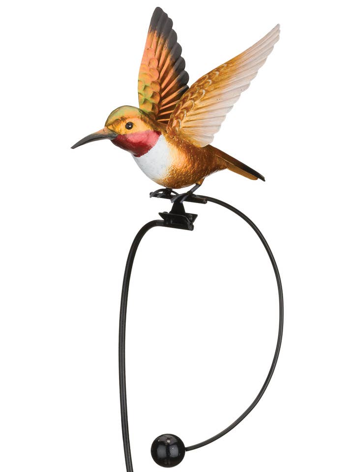 Rocker Hummingbird Stake - Rufous for wholesale by Regal Art & Gift