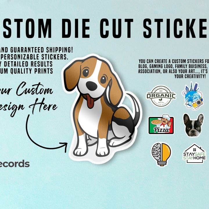 Adesivi kiss‑cut personalizzati - Etichetta con logo aziendale per regalo per la vendita all'ingrosso da parte di Decords