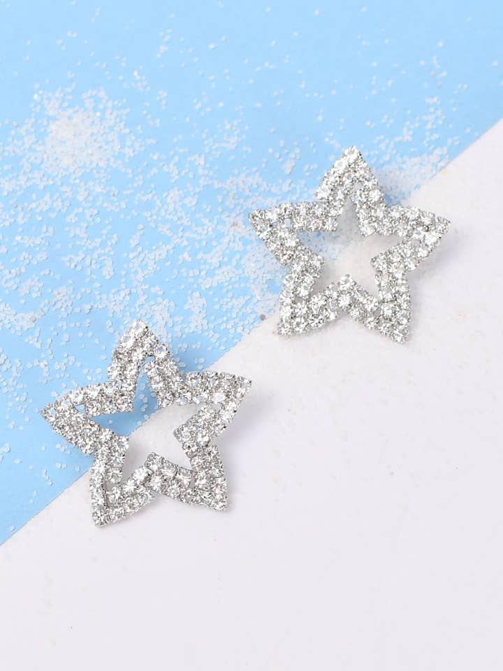 Pendientes Estrella Brillante para venta al por mayor de Victoria Moda