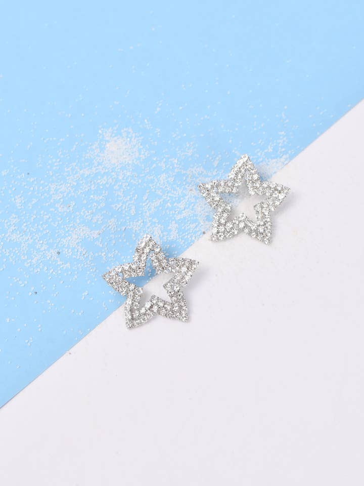 Orecchini Stella Brillante per la vendita all'ingrosso da parte di Victoria Moda