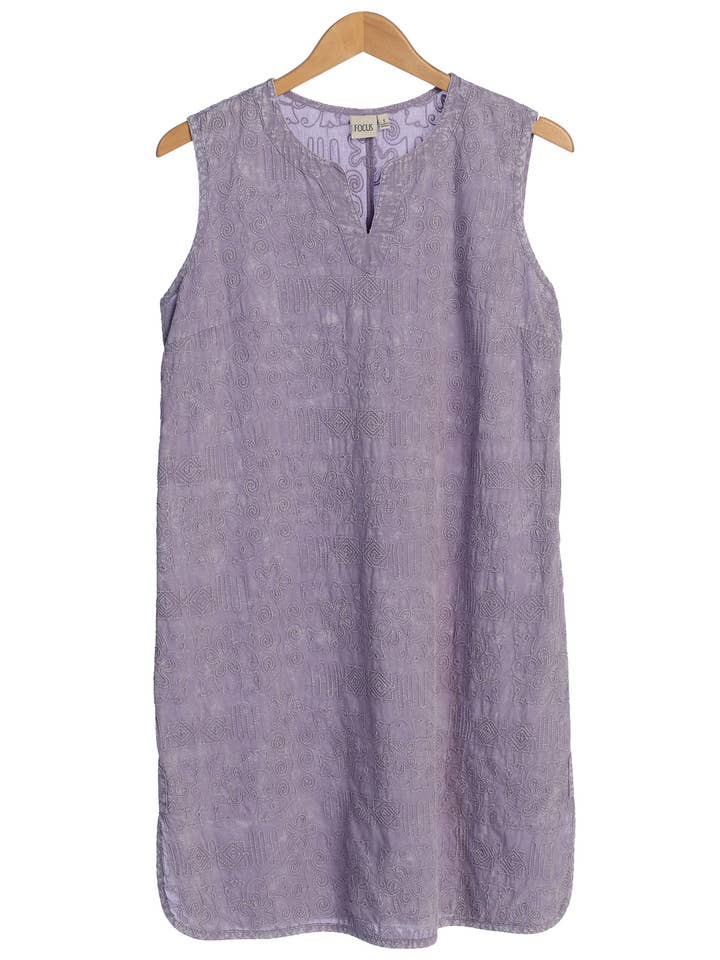 Focus Fashion - Wholesale Dress - Women's - Sleeveless Cotton Voile Dress - EC1082
