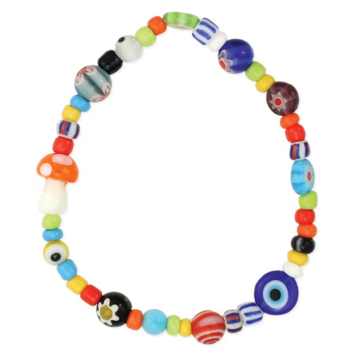 ZAD – wholesale Pärlarmband – Millefiori svamp Multi Stretch Armband