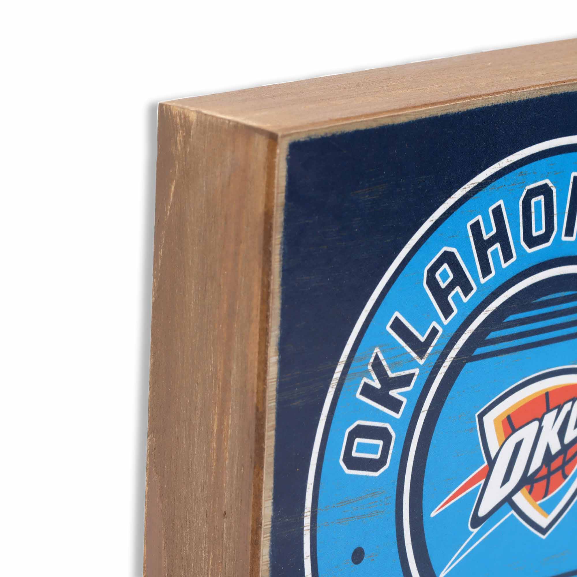 Open Road Brands, LLC - Wholesale Sign - Oklahoma City Thunder Logo Deep Wood Wall Decor2