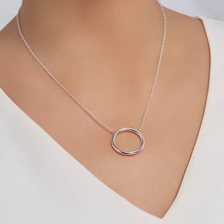 Silpada - Wholesale Pendant/Charm Necklace - Silpada’ Karma' Open Circle Necklace in Silver
