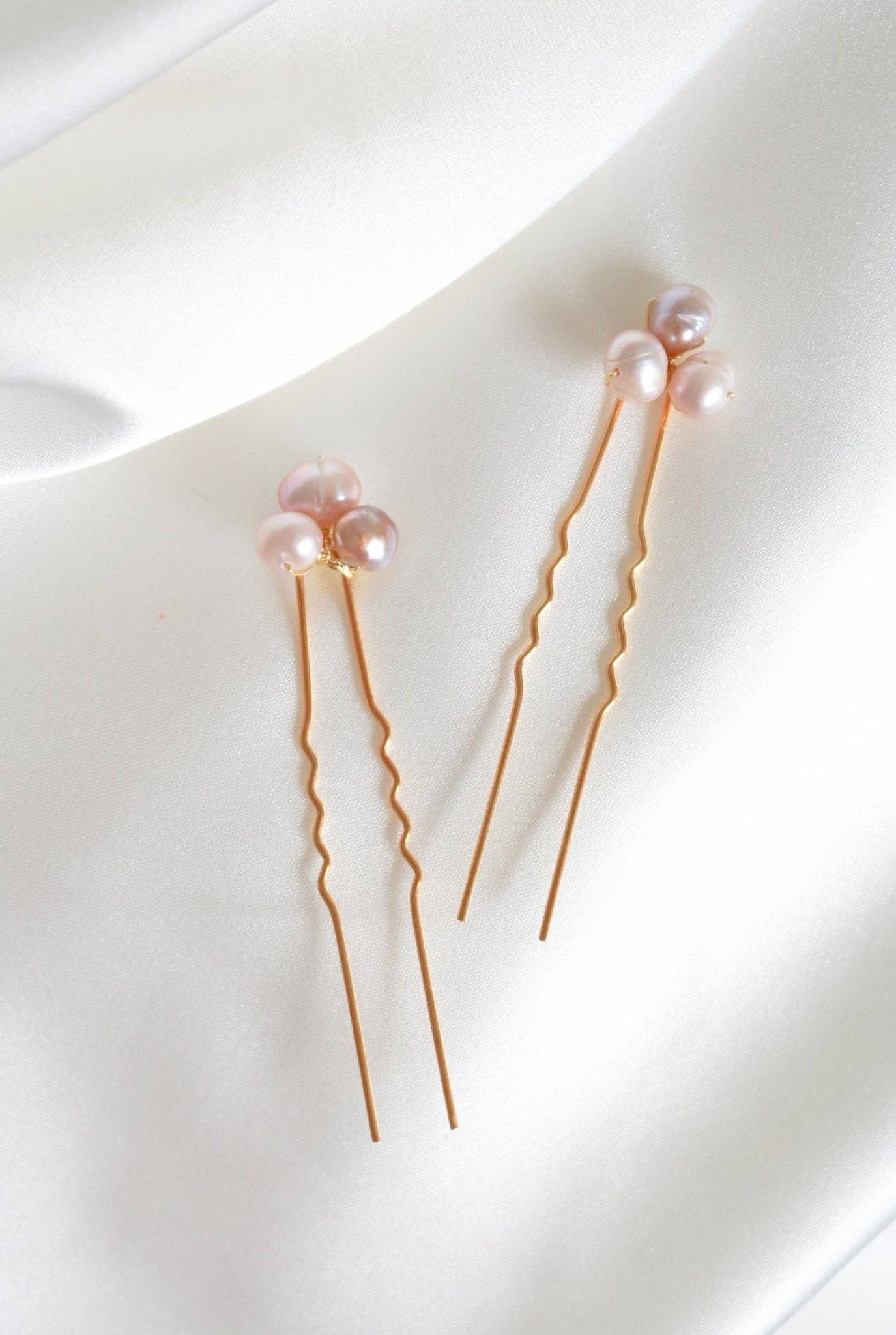 Miss Foxine Couture - Wholesale Hair Pin - Hayley Fresh Water Pearl Hairpin in Blush2
