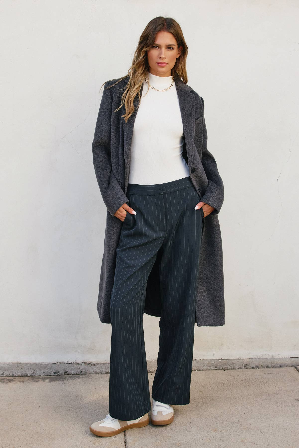 Dress Forum - Vente Manteau – femme - Manteau long en laine doux15