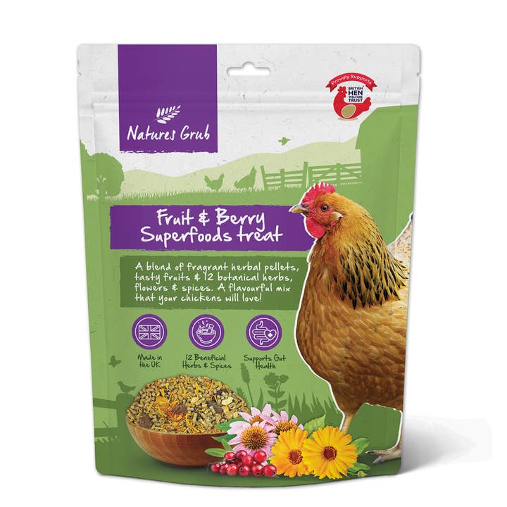 Natures Grub Fruit & Berry Superfoods Treat for Chickens for wholesale by Natures Grub