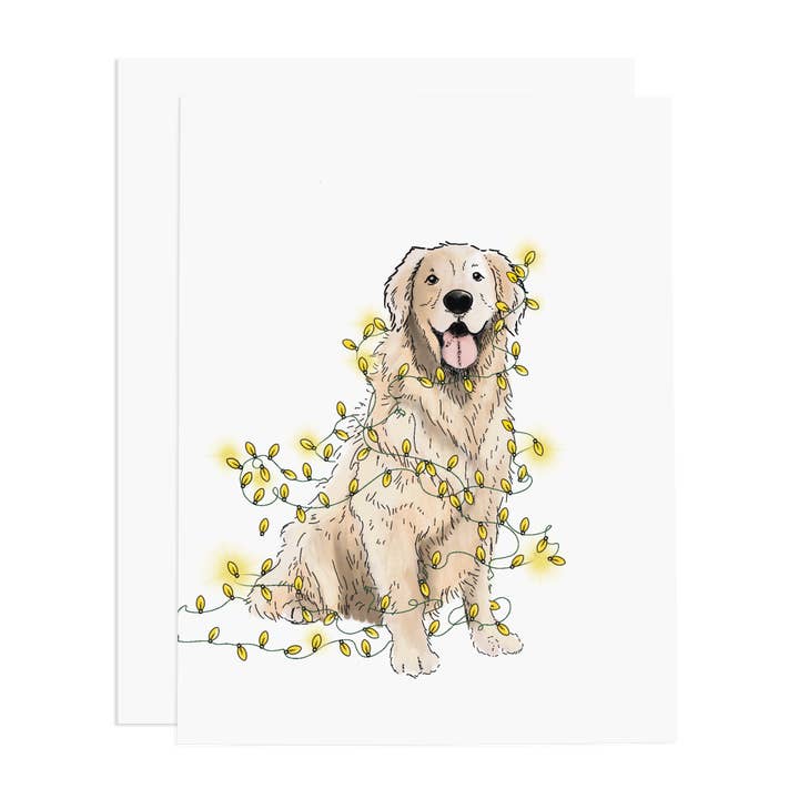 Ramus & Co. - Wholesale Christmas Card - Lit Retriever Greeting Card