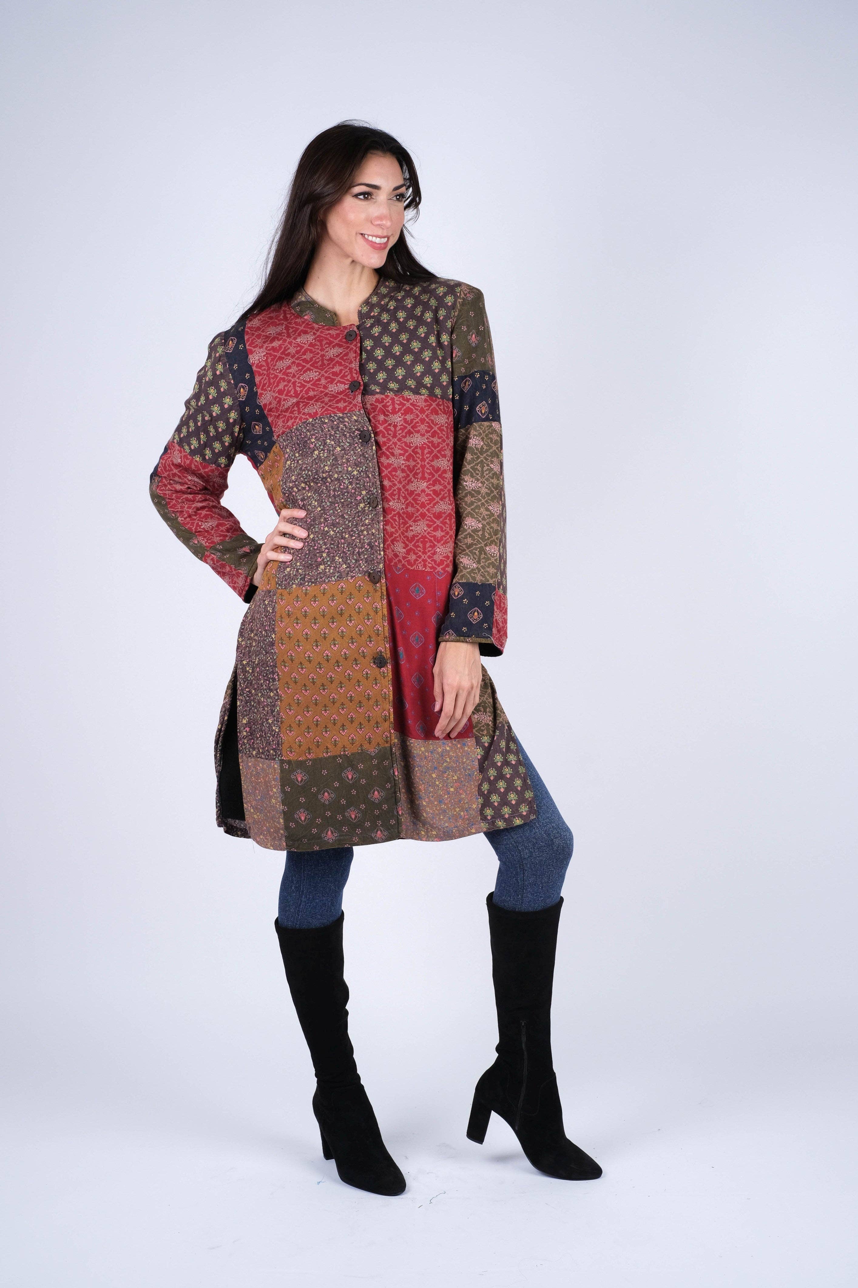 Sacred Threads – Großhandel Jacke – Damen – Boho-Mix-Patchwork-Jacke1