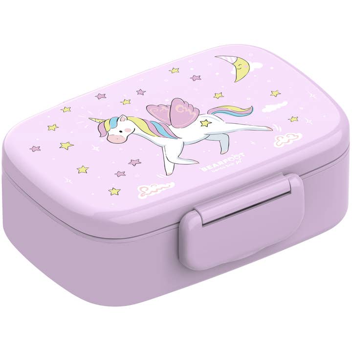 Children's lunch box with compartments, lightweight & leak-proof unicorn for wholesale by BEARFOOT