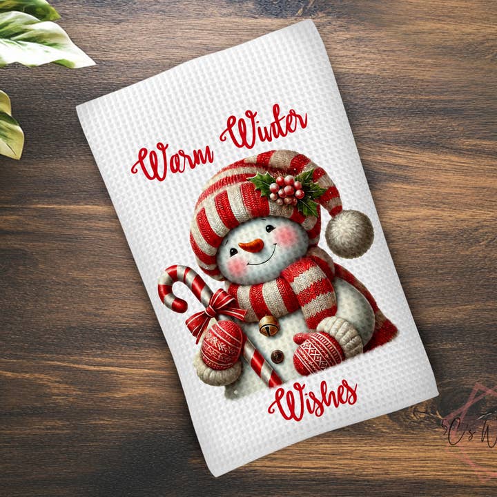 5C's Wholesale - Wholesale Tea Towel - Warm Winter Wishes Dish Towel