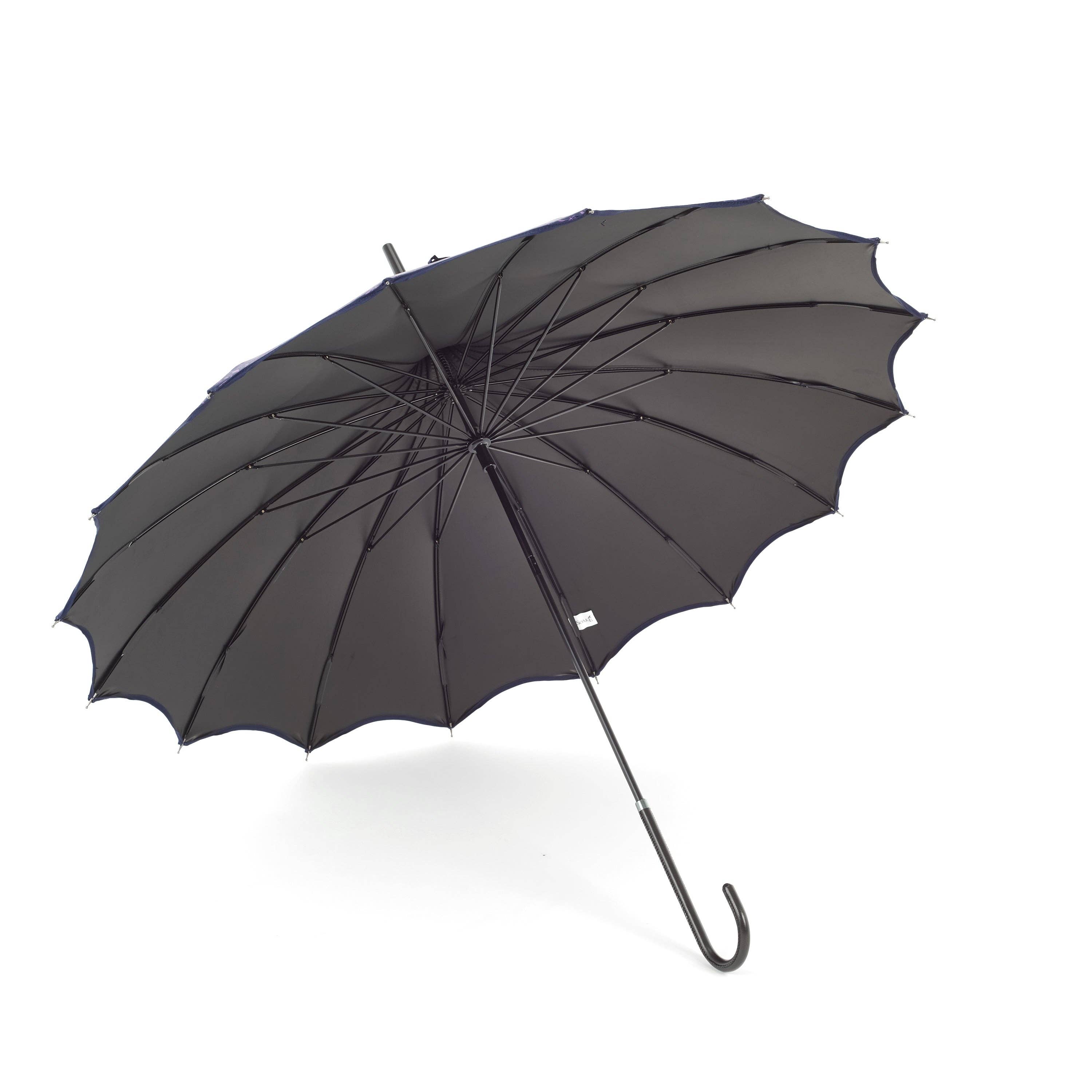 Soake - Venta al por mayor Paraguas - Mujer - Pagoda con patrón boutique y borde festoneado en púrpura3