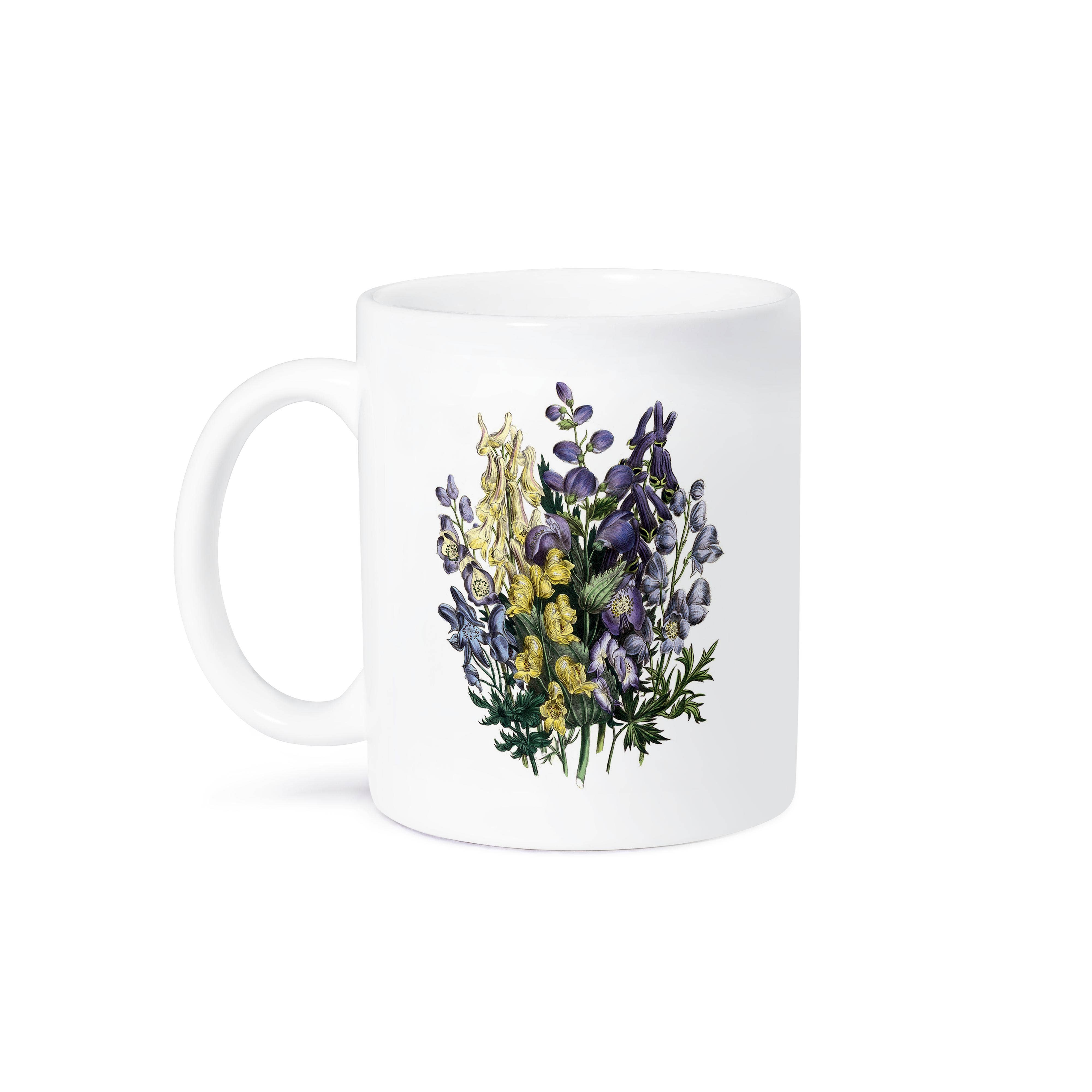 3dRose - Wholesale Coffee Mug - 3dRose, Aconitum Flowers in Light Yellow and Lavender, Mug8