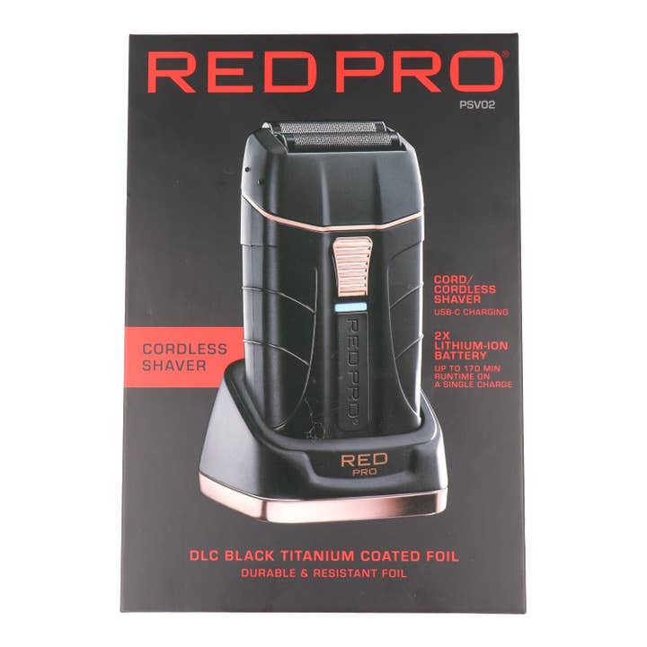 Red Kiss Pro Cordless Shaver Matt Black for wholesale by SUBLIME BEAUTY WHOLESALER SL