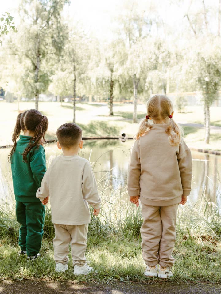 Fleece Sweatsuit Set in Taupe for wholesale on Faire9