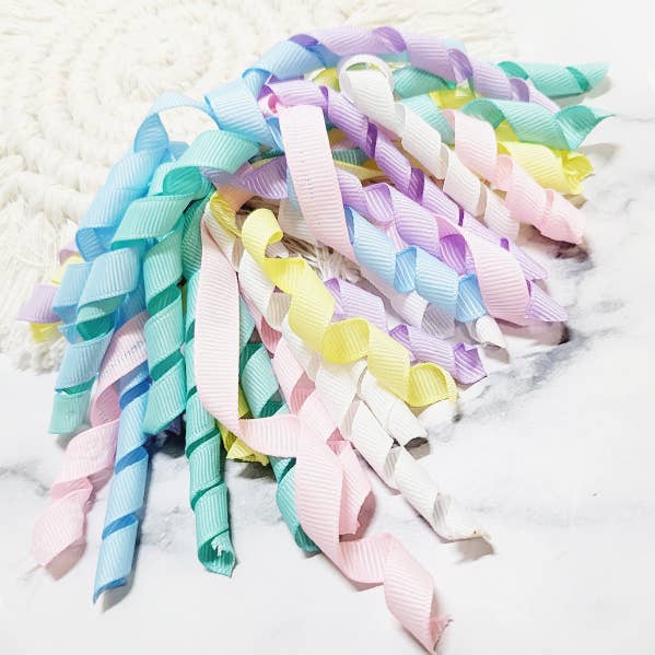 Funteze - Wholesale Hair Bow - Women's - Multi Colored Curly Hair Bow Clip
