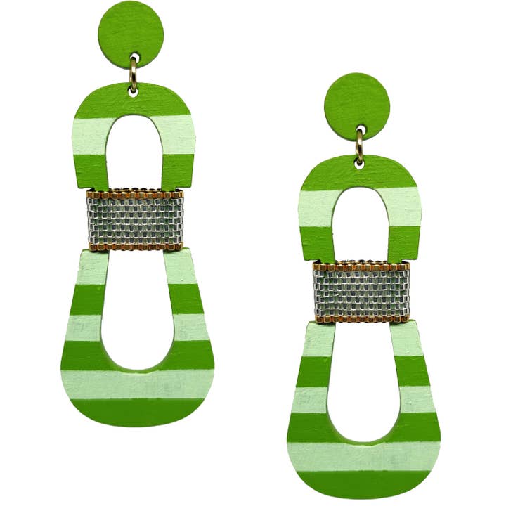 Pendientes de reloj de arena | Iced Lime para venta al por mayor de SCOTCHBONNET!