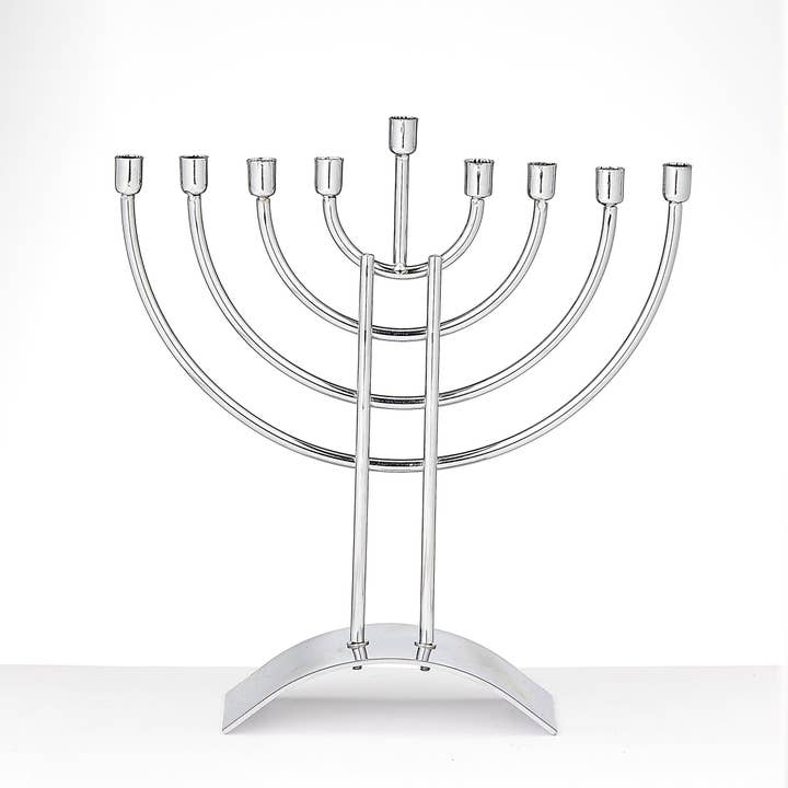 Menorah,"Traditional",Steel,Chrome Plated,8"X9" for wholesale by Rite lite