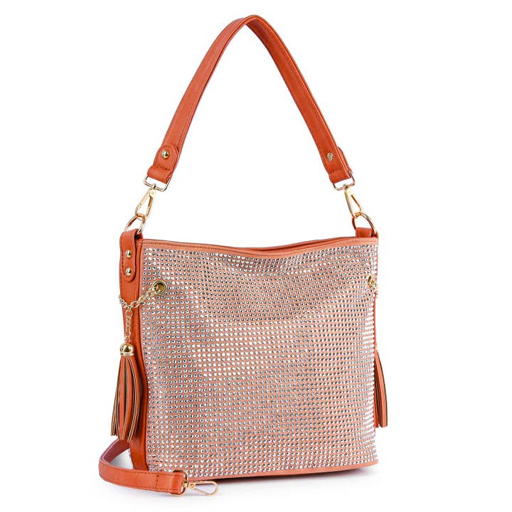 Handbag Express - Wholesale Shoulder Bag - Women's - Sparkling Rhinestone Hobo Handbag7