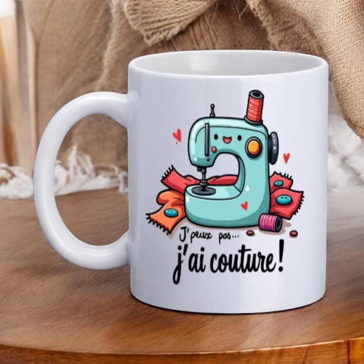 Emmanuel Création – wholesale Kaffe-/Tékopp – Mugg, "Jag kan inte... jag har sömnad!"0