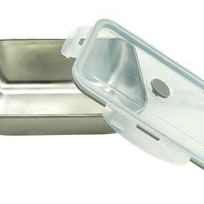 Fackelmann - Wholesale Lunch Bag/Box - Stainless steel lunch box with clip lid 1000 ml Move0