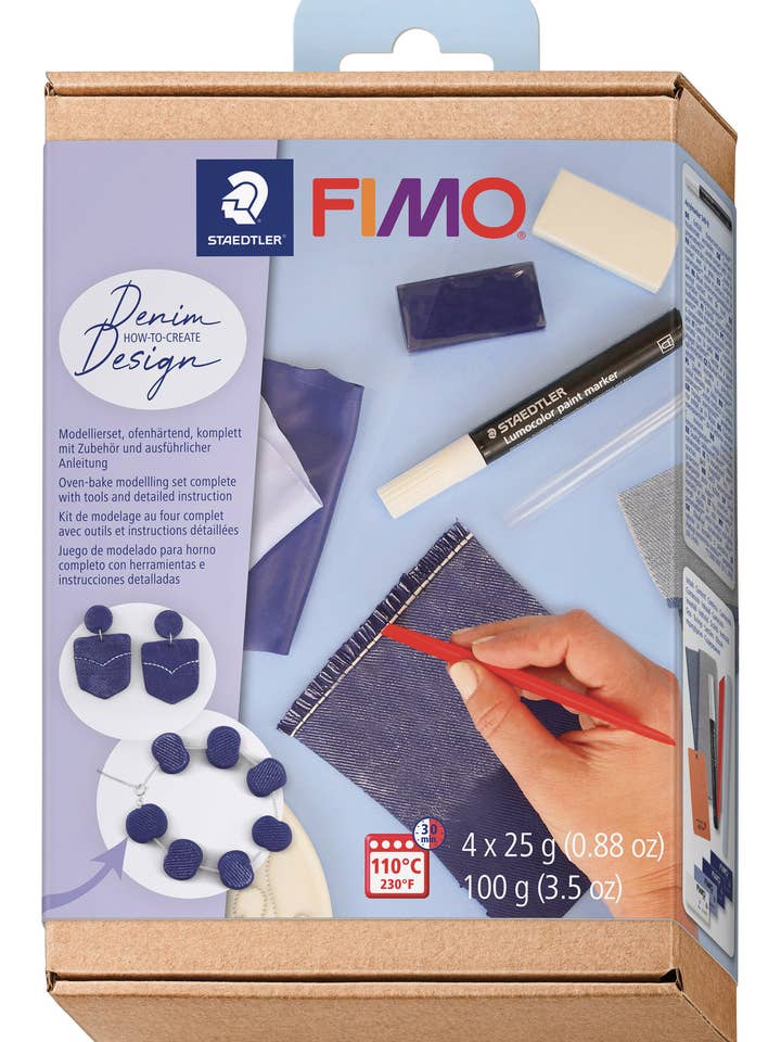 BOX MIT FIMO-JEANS-EFFEKT für den Großhandel von Graine Créative