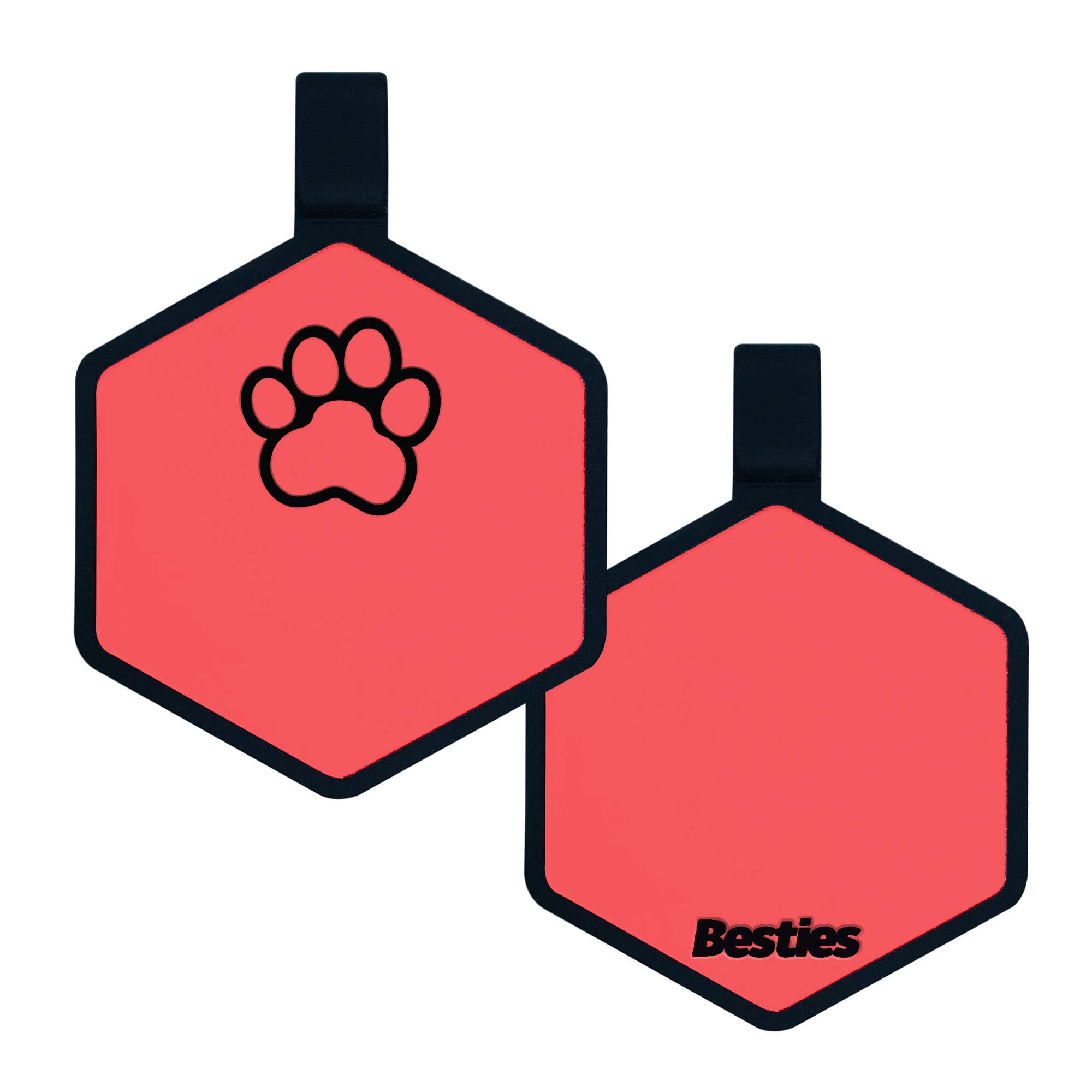 Besties Pets - Wholesale Pet Identification Tag - Dog - Paw Silicone Dog ID Tag3