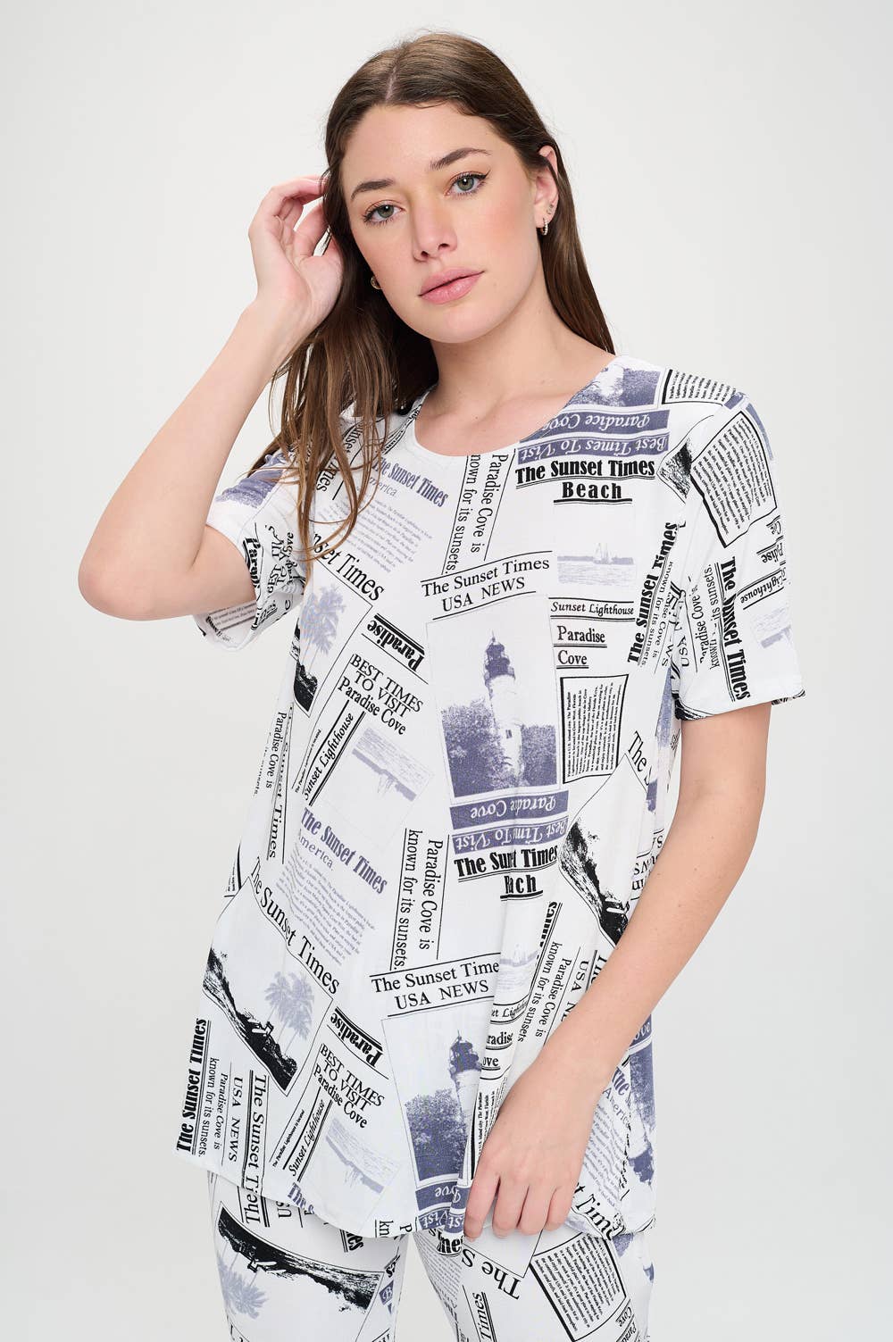 W White BNS Capri Pant Set - 9003BN-SRP1-W383 for wholesale on Faire2