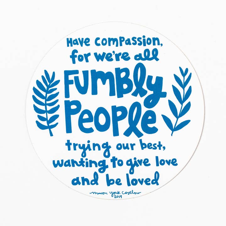 Macon York Press - Wholesale Sticker - Vinyl Sticker: Fumbly People0