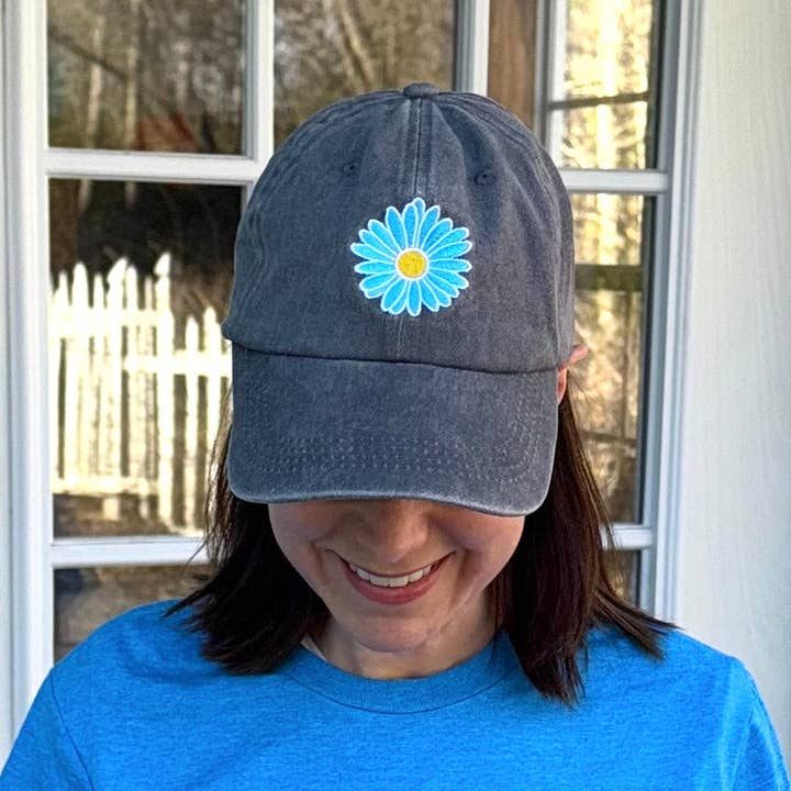 Blue Flower Hat - Embroidered for wholesale by Joytime Ministries