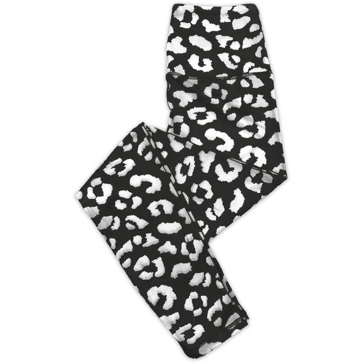 Legging Leopardo Preto/Branco SC por atacado de Southern Couture