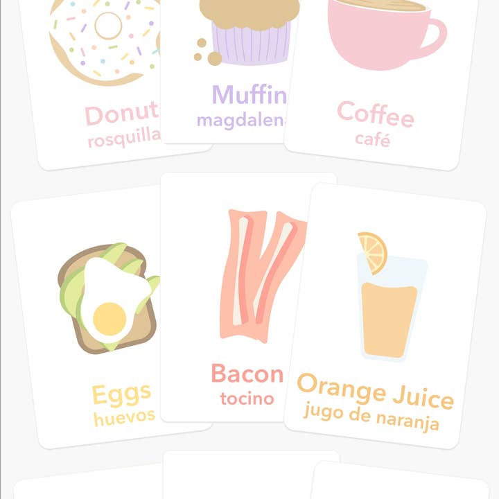 GoodnightFox - Wholesale Learning cards – Child & baby - Breakfast Flashcards2