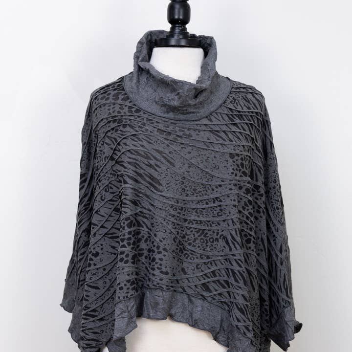 Crinkle Topper Charcoal for wholesale by Vine Street Apparel