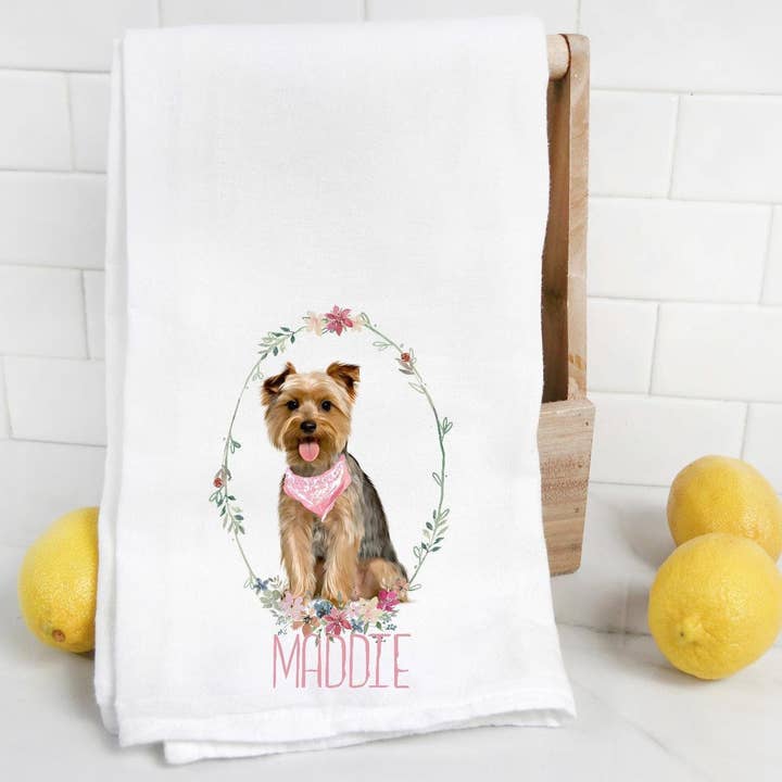 The Preppy Pineapple Home – Großhandel Geschirrtücher – Kundenspezifisches Yorkie Geschirrtuch1