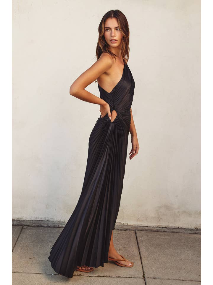 Dress Forum - Wholesale Dress - Women's - Olympia Asymmetrical Pleated Maxi Dress (1)23