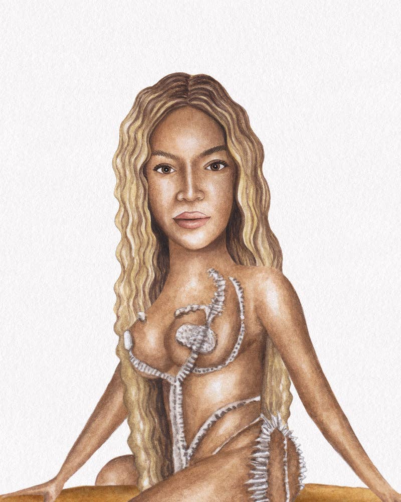 Celebs on Sandwiches - Wholesale Art Print - Beyonce - Renaissance - Watercolor Print1