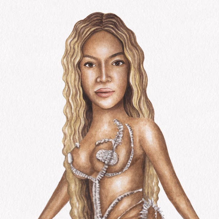 Celebs on Sandwiches - Wholesale Art Print - Beyonce - Renaissance - Watercolor Print1