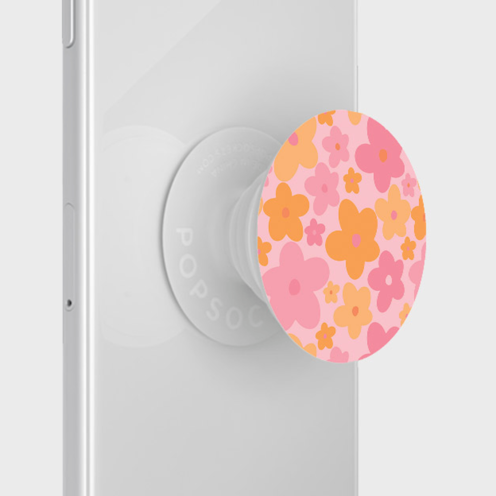 Coconut Lane – wholesale Phone grip – PopSocket Grip - Pink & Orange Bloom1