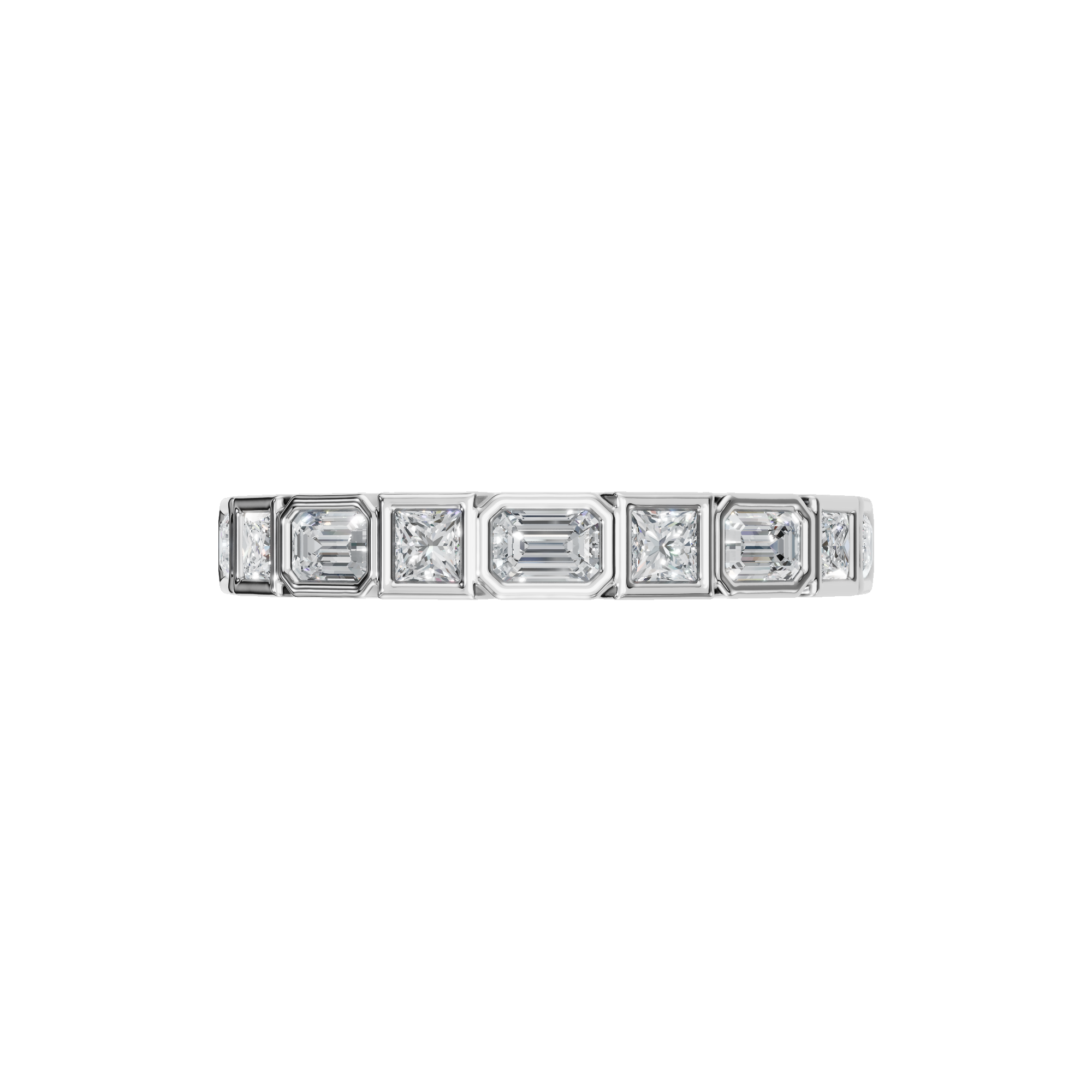 PureYou Jewelry - Wholesale Multi-Stone Ring - 14k Gold .60 Carat Lab Grown Diamond Half Eternity Band Ring6