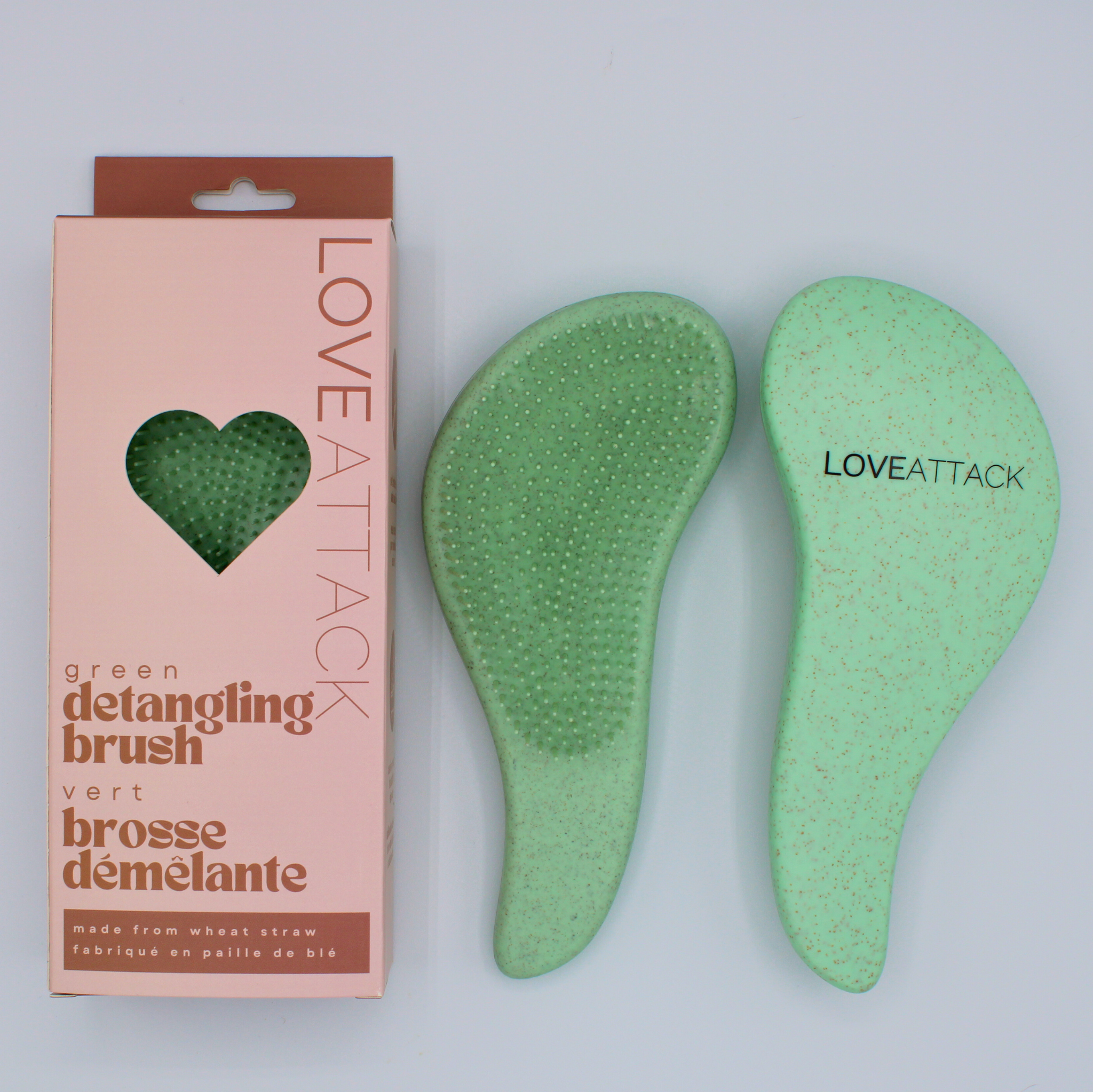 Love Attack - Wholesale Hair Brush/Comb - Wheat Straw Wet/Dry Detangling Hair Brush11