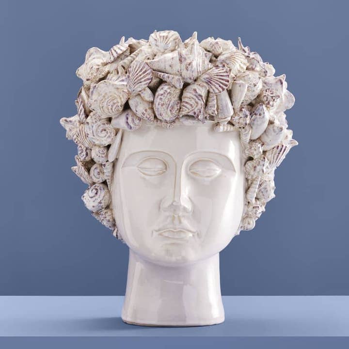 Vase Madame Moules Weiß, Steingut 31 x 30 x 39,5 cm für den Großhandel von WERNS