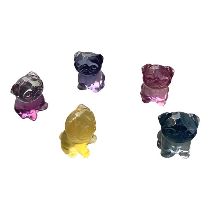 VIE - Wholesale Spiritual stone/crystal - Rainbow Fluorite Mini Carving - Assorted, 1.5x1cm, Single31