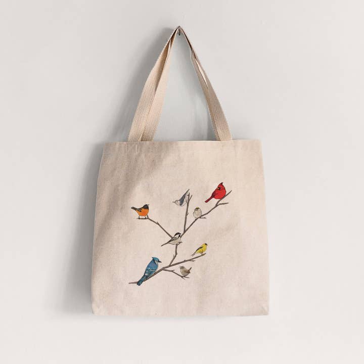 Sac fourre-tout - Rassemblement d'oiseaux de jardin pour la vente par Because Tees