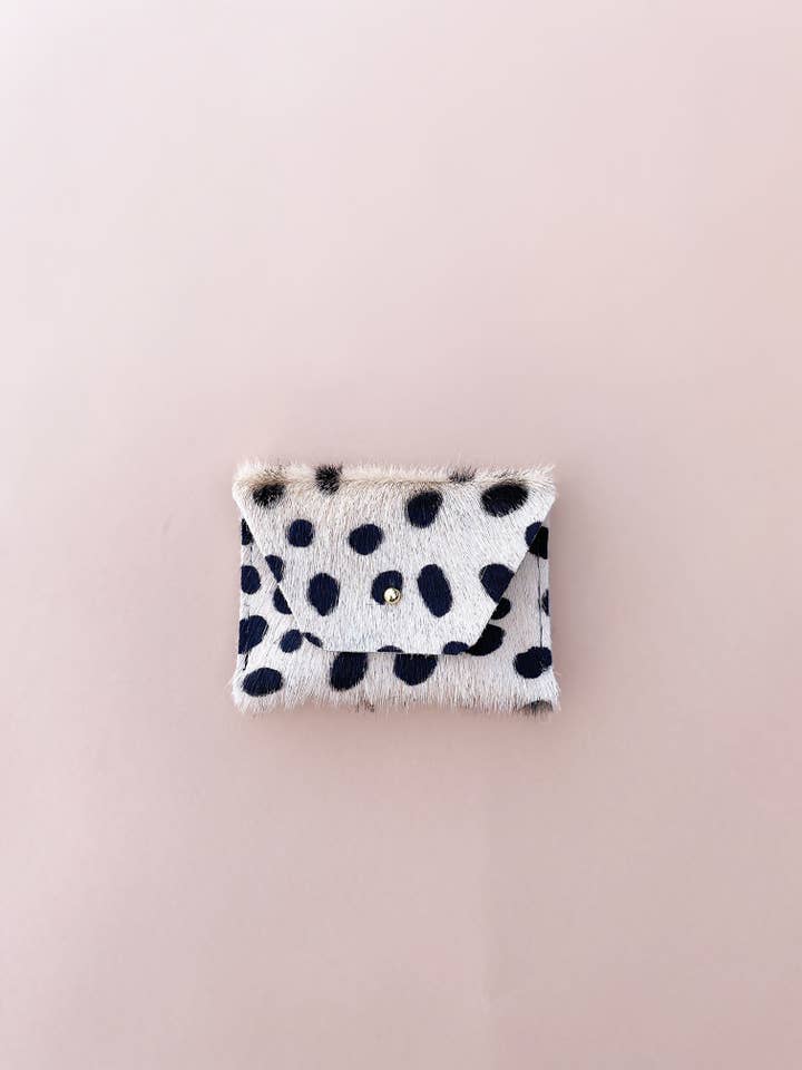 BOBBI card case, hair on hide, boho western wallet for wholesale by Covet