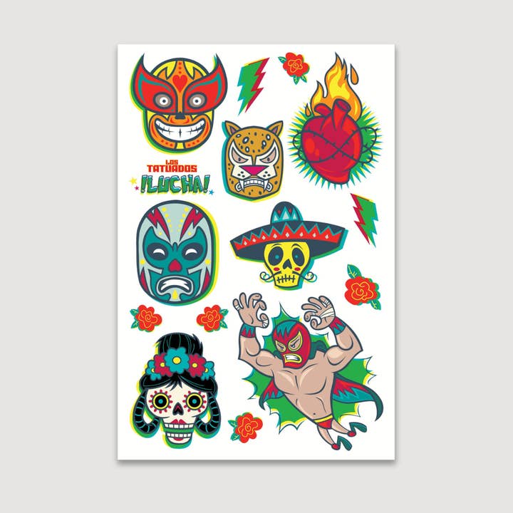 Les Tatoués - Wholesale Temporary Tattoo - Kids - Lucha Libre - Temporary tattoos