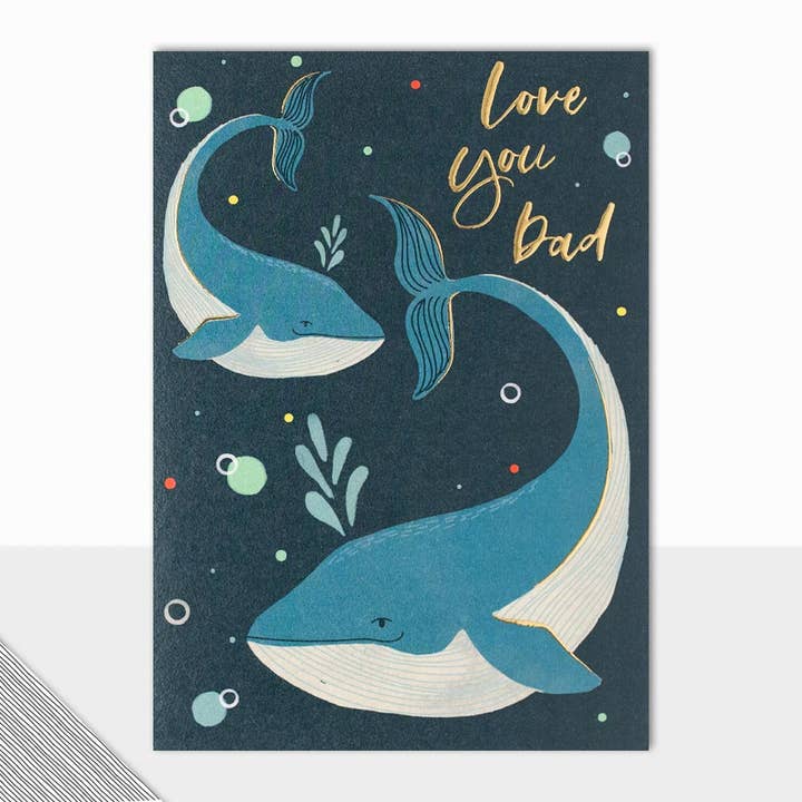Kingdom Collection Fathers Day Whales for wholesale by Laura Darrington Design Ltd