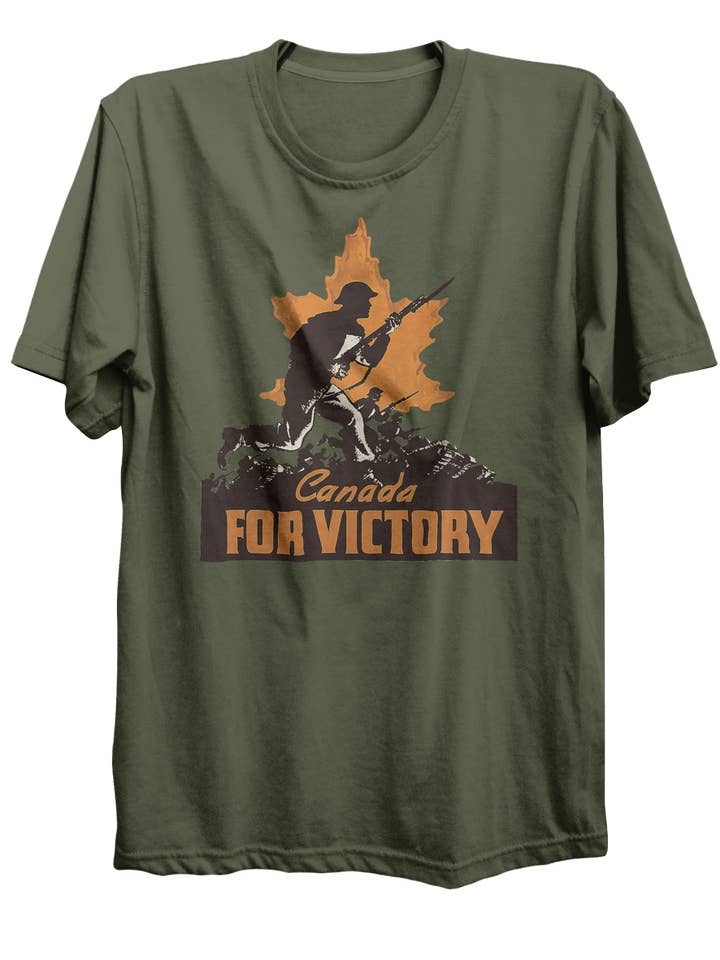 Canada For Victory v4 World War 2 Attack T-Shirt for wholesale by Canada for Victory